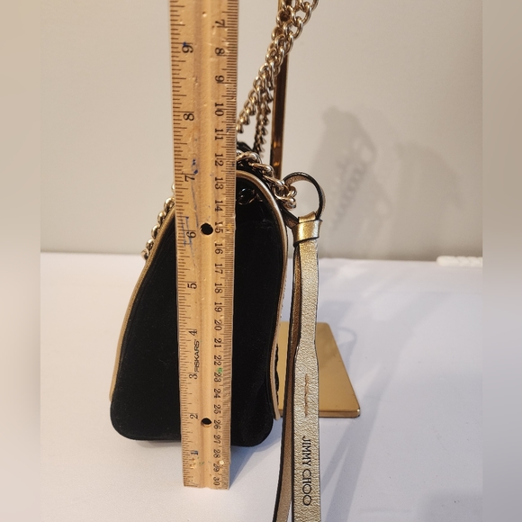 Jimmy Choo black Velvet shoulder bag - Picture 3 of 5